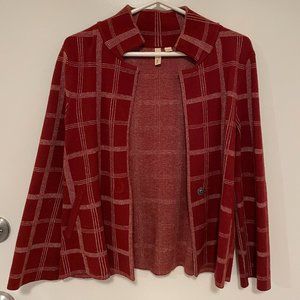 Anthropologie MOTH Windowpane Knit Blazer